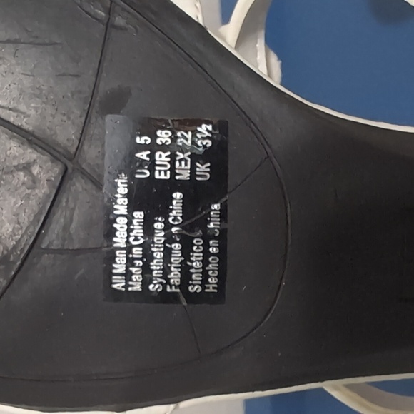 dexflex White Tan Flower Slide Wedge Sandal Size 5 - Picture 6 of 6